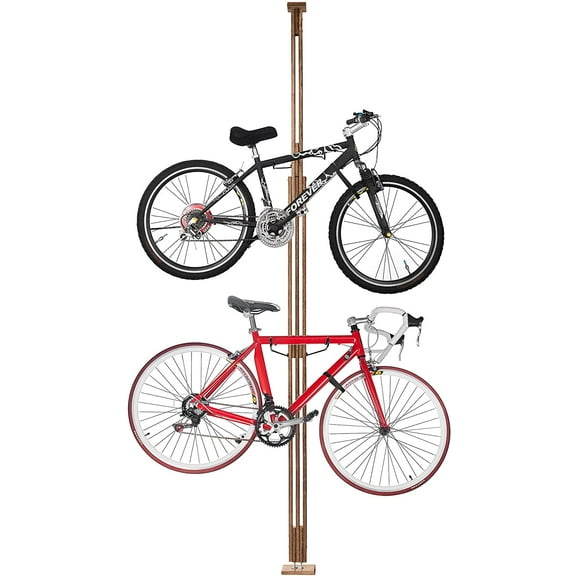 RAD Cycle Woody Bike Stand Bicycle Rack Storage or Display Holds Two Bicycles and is Constructed of Stylish Hard Wood
