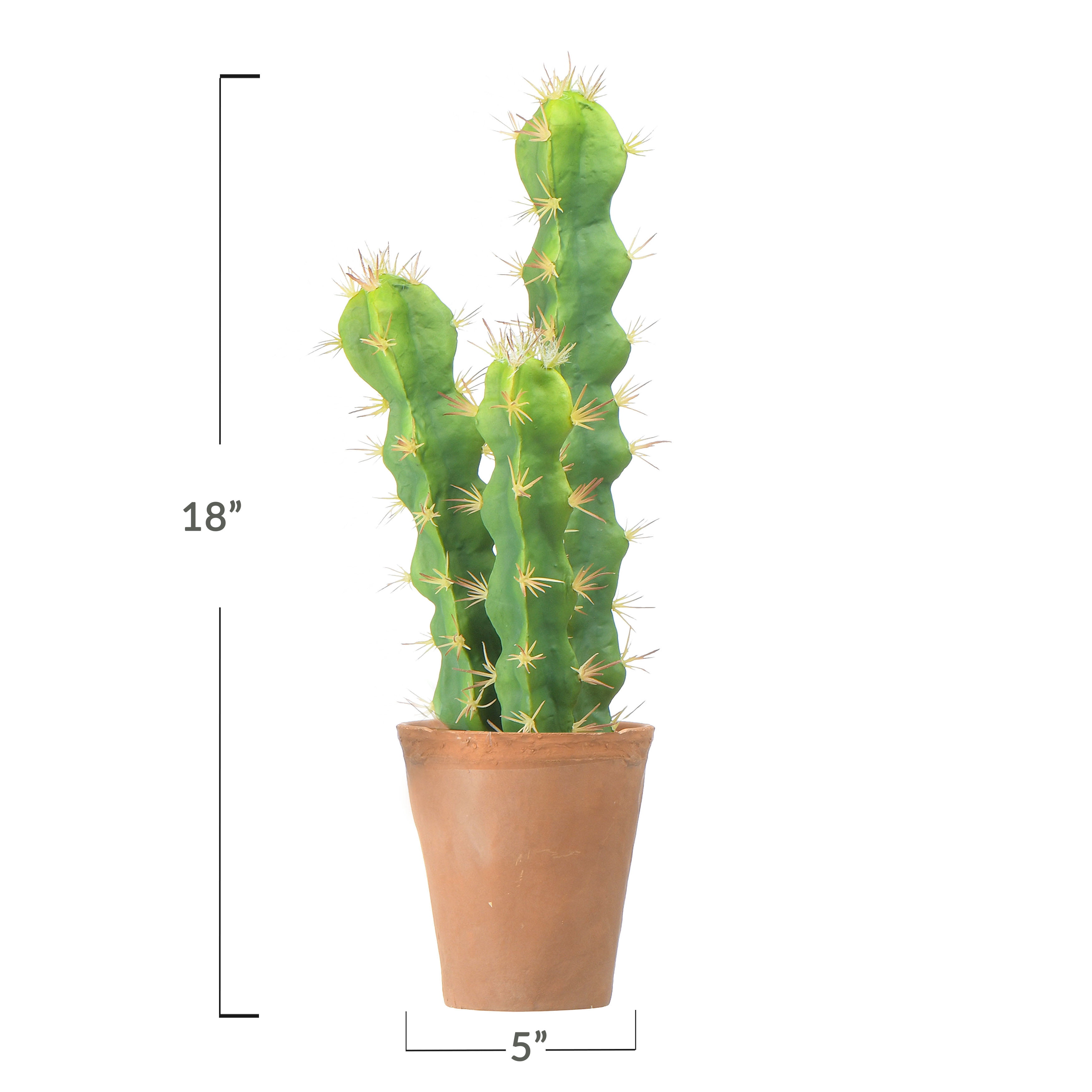 Creative Co-Op Faux Cactus in Terracotta Colored Pot