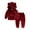 Ear-Red, variant on SILVERCELL 9M-7T Boys Girls Winter Velvet Sweatsuit 2Pcs Fall Clothes Kids Solid Color Hooded Sweatshirt Hoodie + Jogger Pants Outfits Set
