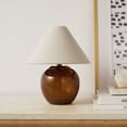 thumbnail image 5 of Better Homes & Gardens 8.5 in Amber Glass Rechargeable LED Portable Table Lamp with Dimmable Touch Sensor, 5 of 8