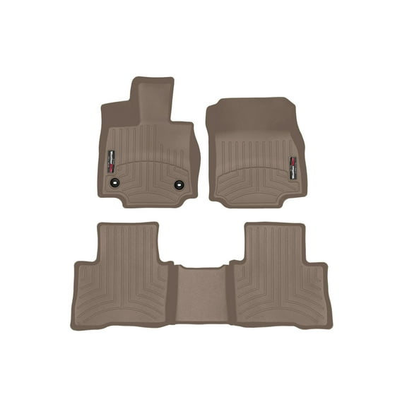 WeatherTech Custom Fit FloorLiners compatible with 2019-2025 Toyota RAV4 Hybrid - 1st & 2nd Row, Tan