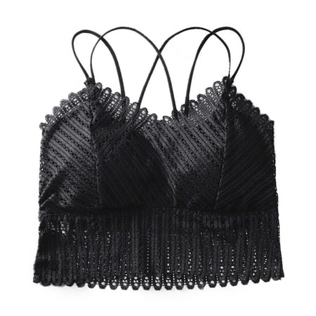 KBKYBUYZ 1 Pieces Bra For Women Girls V Neck Cami Vest Padded Seamless Bralette Straps Sleeping Bras Push Up Tank Tops Underwear
