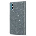 thumbnail image 3 of Funda de piel con cremallera y purpurina para iPhone Xs Max, color azul cielo, 3 of 5