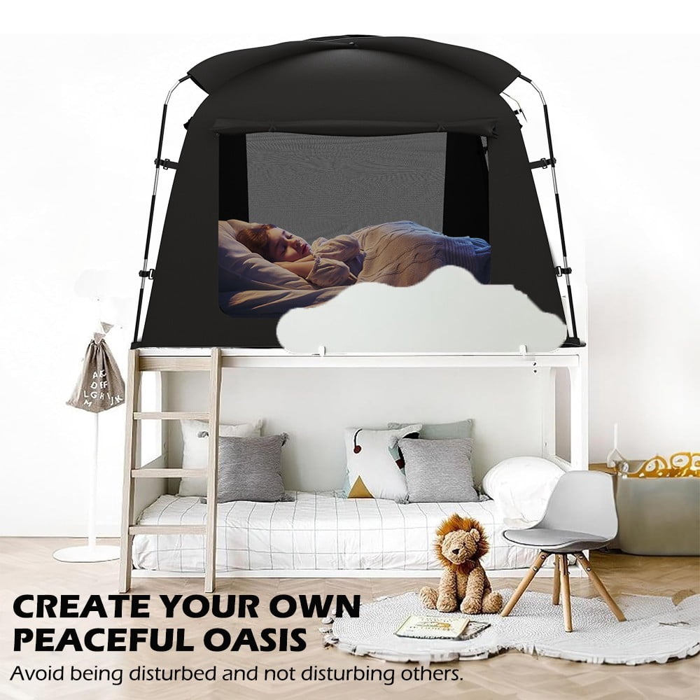 ASTRAEA Bed Tent, Portable Twin Size Privacy Bed Tent Canopy with 2 Doors, Breathable Blackout Indoor Canopy for Kids Adults Sleeping