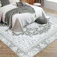 thumbnail image 3 of Boho Area Rug Vintage Medallion Distressed Anti-Slip Rubber Backing Rug Non-Shedding Carpet for Living Room Bedroom Dining Home Office, 3 of 7
