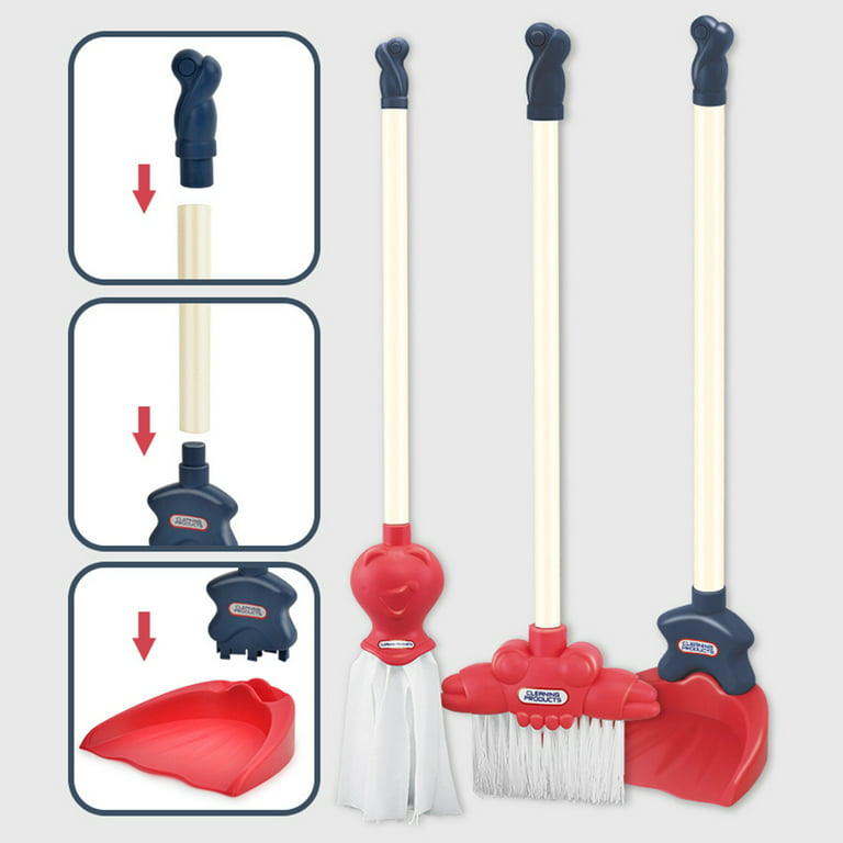 Kids Cleaning Set Toys Toddler Broom Baby Mop Dustpan Playset Pretend for  Play House Cleaning Kit Brush Soap Bathroom Cl