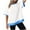 White, variant on Bigersell Trendy Women Oversized T-Shirts , Ribbed Crew Neck Elbow-Length Summer Tops Color Block Splicing Casual Loose Blouses Tees Shirts Black XXL