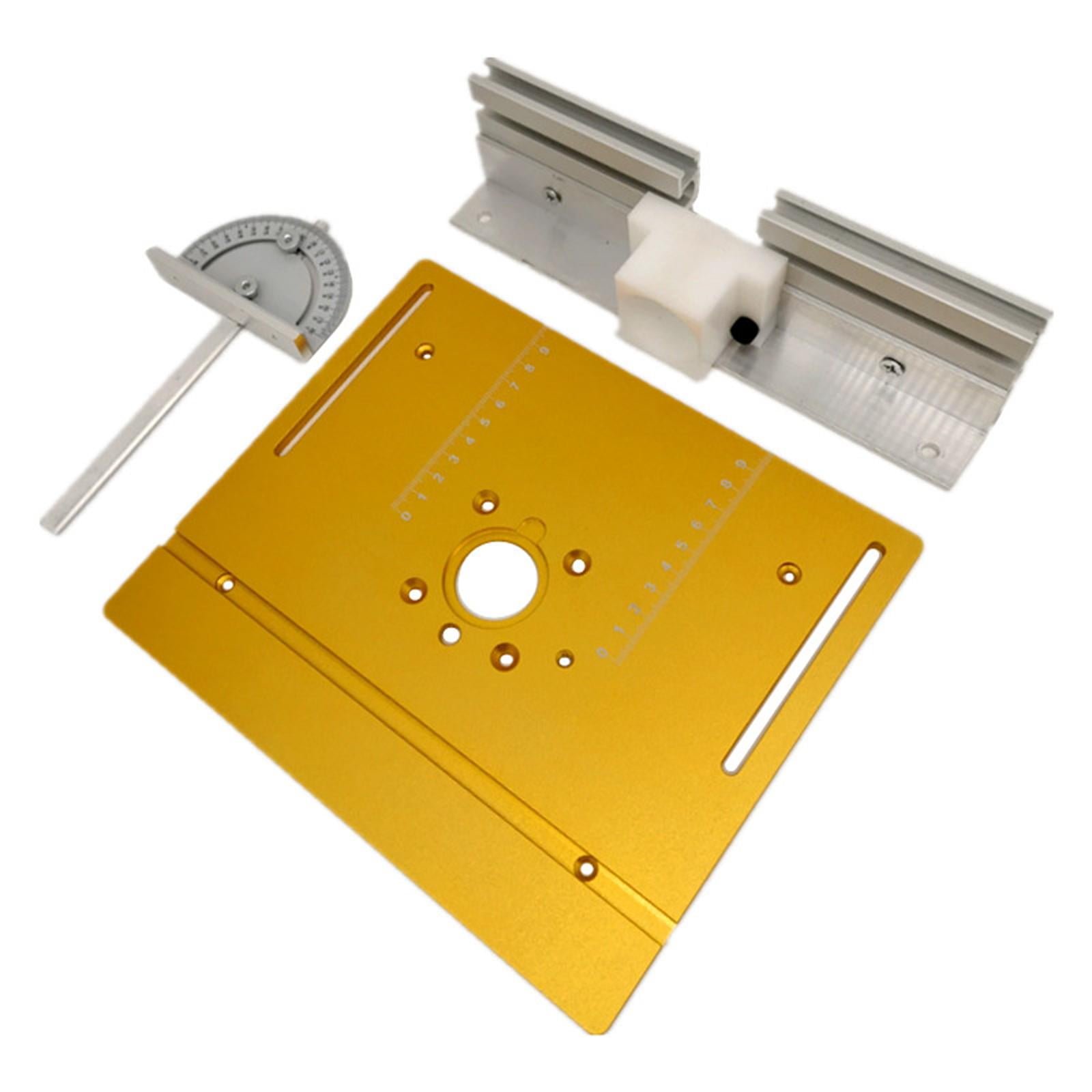 Aluminum Router Table Insert Plate Router Circular Table Saw Woodworking Workbench , Golden