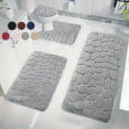 thumbnail image 3 of TIMIFIS Bathroom Rugs Bathroom Rug Set of 4Memory Foam Bath Mat Toilet Mat Soft Absorbent Thick Rug Non-Slip Backing Universal Machine Washable Pad Pad, 3 of 8