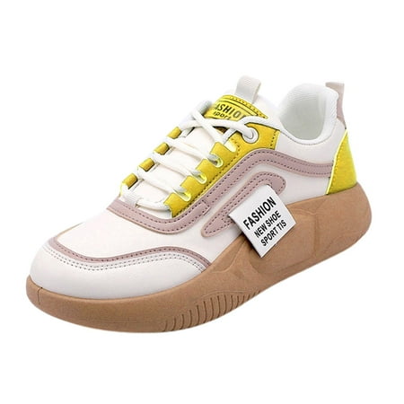 

Sports Shoes Lace up Shoes Fashion Rubber Sole for Hiker Outdoor Trekking Shorts Yellow 38