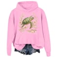 thumbnail image 4 of Arlun Oversized Hooded Sweatshirts for Women Cute Ocean Creatures Print Graphic Hoodies 2026 Fall Winter Clothes Plus Size Casual Loose Cozy Long Sleeve Drawstring Pullovers Pink XXXL, 4 of 5