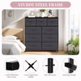 thumbnail image 4 of 9 Drawers Dresser, Storage Dresser Organizer with Drawers, Chest of Drawers, Dresser with Metal Frame and Wood Tabletop for Bedroom, Guest Room, Closet, Entryway, Nursery, Black, 4 of 8