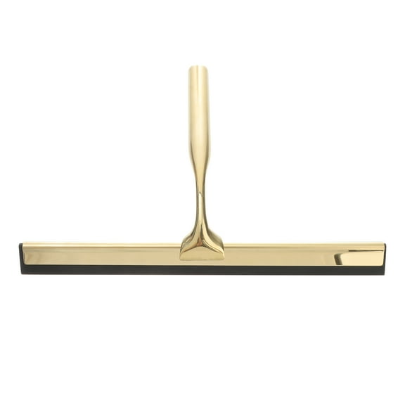 Troglfold Shower Squeegee Golden Stainless Steel Shower Squeegee for Glass, Mirror, and Tiles,10.24"X6.5"X0.83"