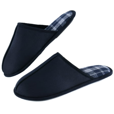 

Men s Comfortable Soft Slippers Memory Foam Slippers-Navy/White(7-8)