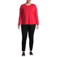 thumbnail image 6 of Terra & Sky Long Sleeve Pullover Relaxed Fit T-Shirt (Women's Plus) 1 Pack, 6 of 6