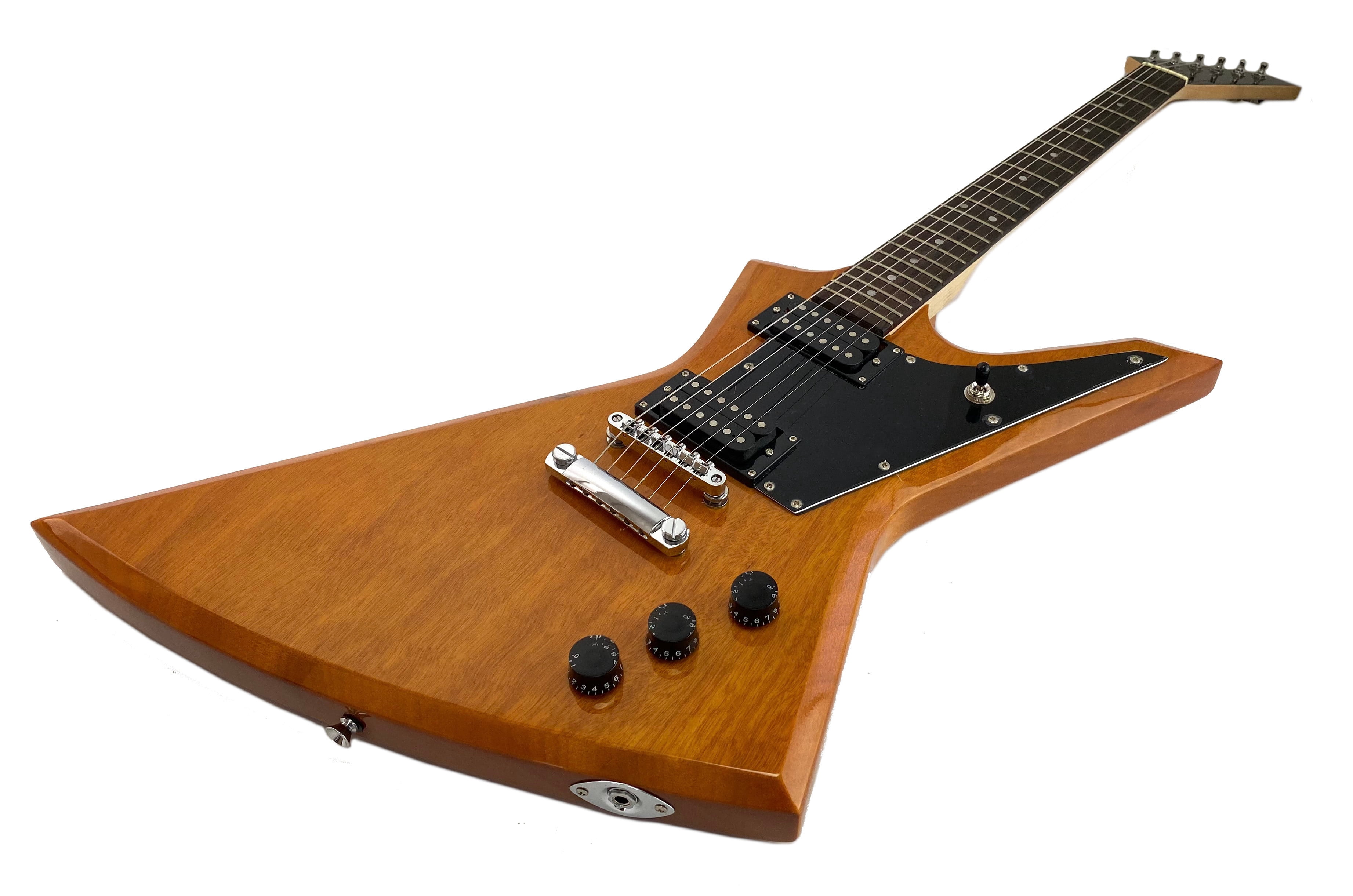 Full Size Right Handed Rock Style Electric 6 String Guitar Solid Wood