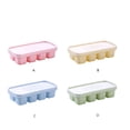 thumbnail image 2 of Bandeja de cubitos de hielo Cateissary molde 8 rejillas DIY Manual gelatina congelador a prueba de polvo, 2 of 6