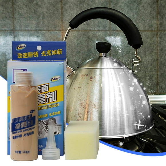 Mother's Day Gift's,Stainless Steel Polisher - Rust Remover and Stain Polishing Agent for Metal Surfaces, 120ml Polishing Liquid for Shiny Finish, | Plastic, Multicolour-660 $BS$3