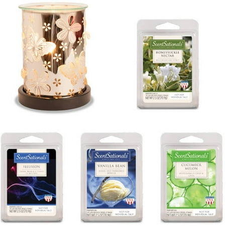 ScentSationals Flutter Full-Size Wax Warmer Starter Set