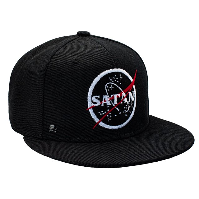 Gorra Plana Negra Unitalla Satan Nasa