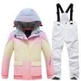 thumbnail image 1 of Liyamei Combinaison de Ski Thermique Imperméable pour Filles, Blanc 3-4 Ans, 1 of 4
