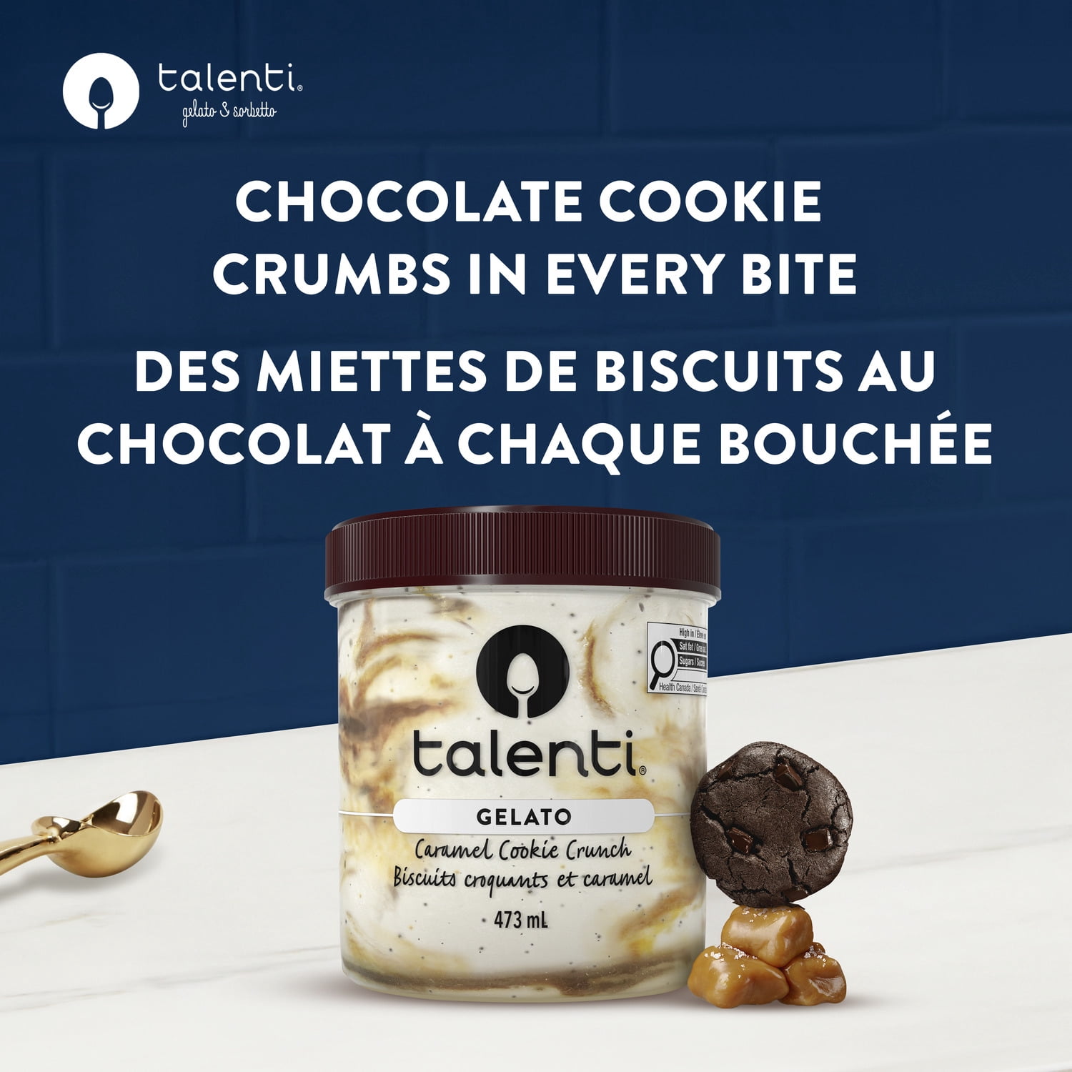 Gelato Talenti Biscuits Croquants et Caramel 473 ml