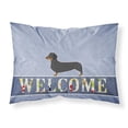 thumbnail image 1 of Carolines Treasures BB5486PILLOWCASE Dachshund Welcome Fabric Standard Pillowcase, 1 of 2