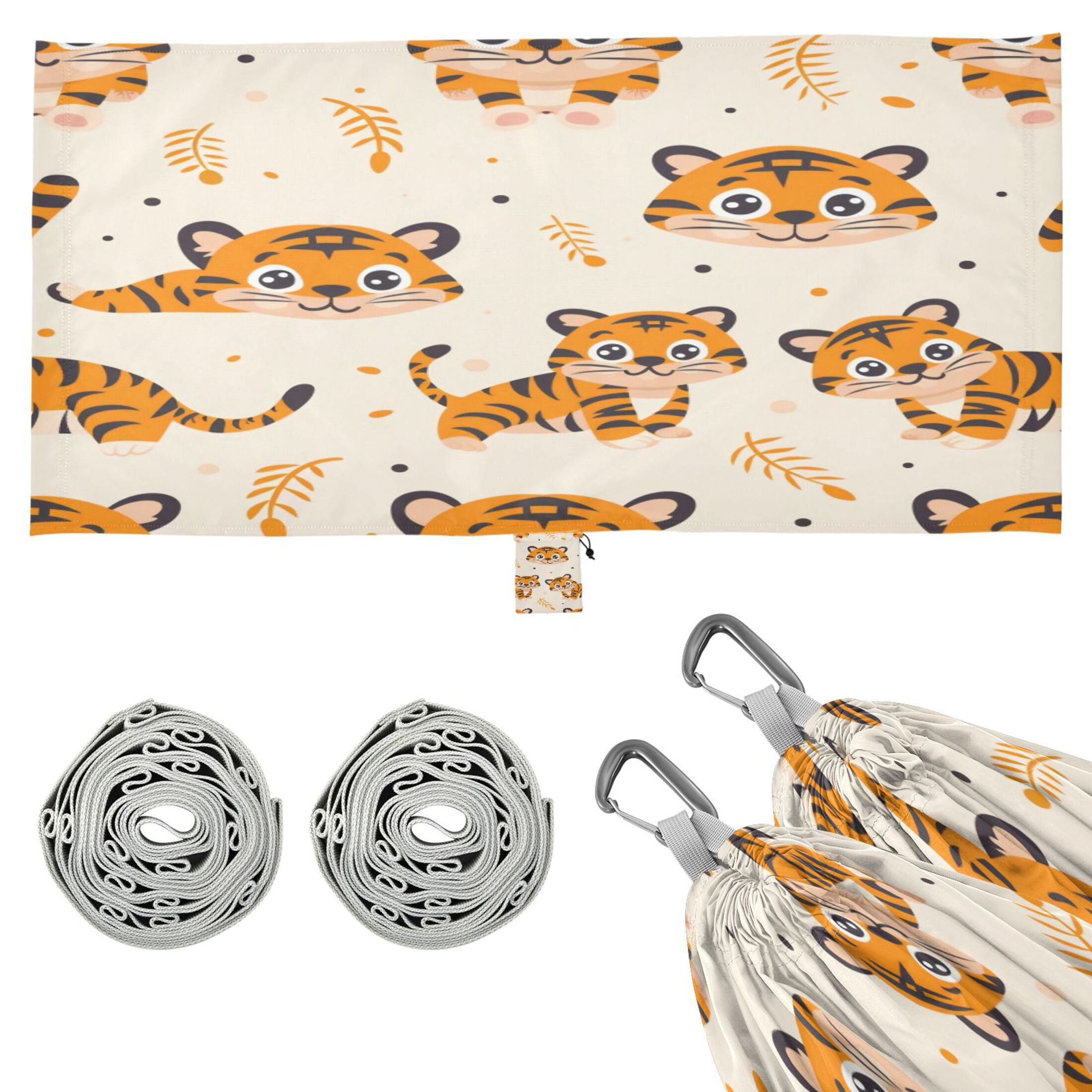 Hammock Camping Hammock Nylon Portable Hammock Travel Camping Hammock Cute Little Tiger Seamless