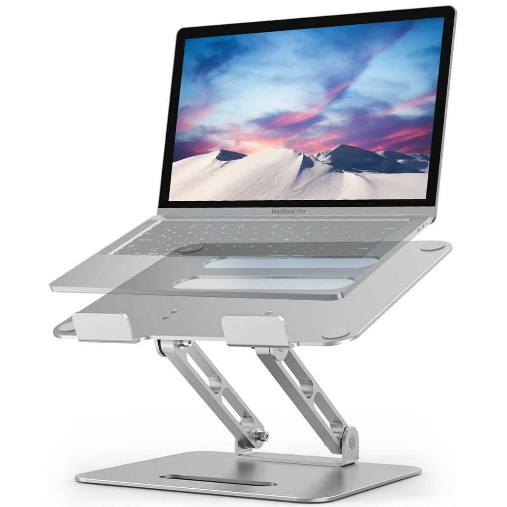 Laptop Stand, Ergonomic Laptop Holder Adjustable Height Angle Aluminum ...