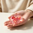 thumbnail image 4 of Strawberry Fruit Squishy Toy, Transparent Plastic Sensory Fidget with Pink Slice Details for Study Breaks, 4 of 6