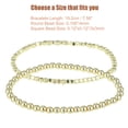 thumbnail image 4 of Pulsera de cuentas para mujer, pulsera de bolas de cuentas, kit de pulsera elástica apilable y estirable, tono dorado, 4 of 7