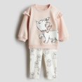 thumbnail image 1 of Sudadera rosa con estampado completo para niñas pequeñas, conjunto de Sudadera con capucha suave y bonita, pantalones de 2 piezas, ropa de moda para el hogar, primavera y otoño, novedad, 1 of 4