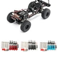 thumbnail image 4 of Ounissouiy Amortiguador trasero de aleación de aluminio 1/10, pieza de actualización RC, 4 Uds., amortiguador trasero roscado para coche ARRMA Kits de construcción modelo Rojo, 4 of 6