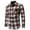 khaki, variant on KEINXS Christmas Mens Flannel Plaid Shirt Thick Warm Winter Fleece Tops Shirt Blouse Black White S