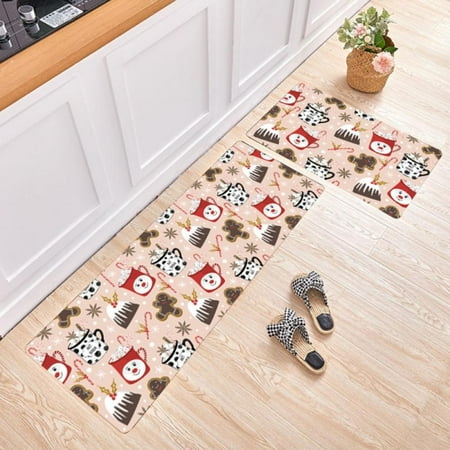 

CLEARANCE SALES!!Home Decoration Carpet Christmas Runner Rug Set Christmas Decorative Rug Kitchen Rug Set