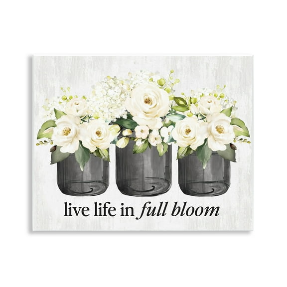 Stupell Industries Life In Full Bloom Botanical & Floral Painting Unframed Art Print Wall Art, 14 x 11