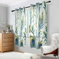 thumbnail image 2 of Yayeee Window Curtains Set of 2 for Living Room Light Filtering 63"x42", Peacock Feather, 2 of 7