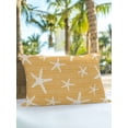 thumbnail image 4 of Outdoor Pillows Waterproof, Yellow Starfish Coastal Throw Pillows with Inserts Included, Summer Beach Nautical Sea Ocean Indoor Outdoor Decorative Lumbar Pillow for Bed/Couch/Patio 12"x20", 1Pcs, 4 of 8