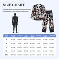 thumbnail image 4 of Hirioo Geometric Sports Energetic Burst for Men's Pajama Sets 2 Piece Pjs Men's Long-Sleeved Pajama Set Button Down Sleepwear,S-XXL-Large, 4 of 7