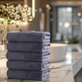 thumbnail image 2 of Homekingdee 5 Pcs Cotton Towels Set - Soft Comfortable Thickened Multi-Color Bath Towels for Face, Hands, Bathing, Home and Travel, Size 27.6x11.8 Inch, 2 of 5
