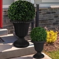thumbnail image 2 of Pure Garden Large and Small Outdoor Urn Planter 2-Pack, Black, 2 of 7
