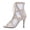 White, variant on Womens Mesh Stiletto High Heels Dressy Sandals Ladies Spring Summer Fashion Fishnet Peep Pointed Toe Lace up Dress Pumps Ankle Booties with Back Zipper Bride Wedding Brown Size 9