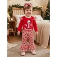 thumbnail image 3 of Cjfdfy Newborn Baby Girls Christmas Outfit My 1St Christmas Letter Print Romper With Plaid Pants Headband Three-piece Set Cute Christmas Fall Winter Clothes, 3 of 8