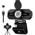 thumbnail image 1 of Caméra Web 2K HD avec Microphone, Réduction du Bruit, Couverture de Confidentialité, Objectif Grand-Angle, Correction Automatique de la Lumière, Caméra Web Plug & USB pour Portable, Ordinateur de Bureau, PC, Zoom, Skype, Diffusion (2K), 1 of 8