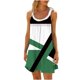 thumbnail image 1 of Vestido de Verano para las Mujeres Impreso sin Mangas Cuello Redondo, Suelto de Rodilla de Longitud Vestido Casual para la Primavera, 1 of 4