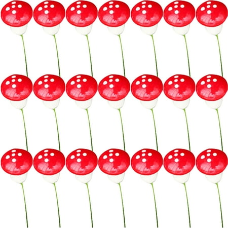 

60pcs Miniature Mushroom Mini Foams Mushrooms Mini Garden Micro Landscape Decor