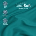 thumbnail image 3 of Bare Home Fitted Sheet - 22" Extra Deep Pocket - Premium 1800 Collection - Queen, Emerald, 3 of 7