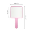 thumbnail image 2 of Unique Bargains Portable Square Handheld Mirror 1 Pc Pink 8.5"x4.72"x0.24", 2 of 5