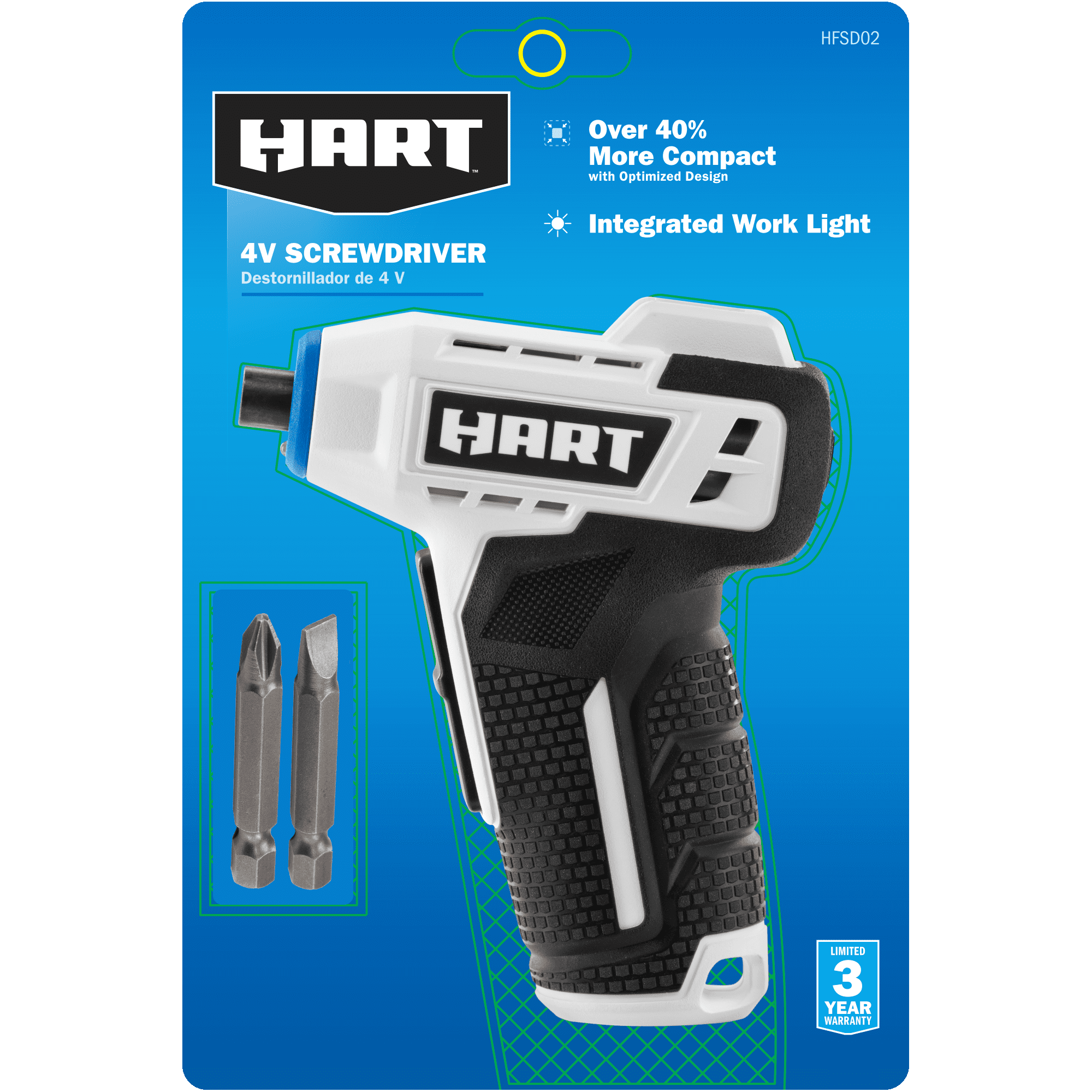 HART 4 Volt USB Rechargeable Cordless 1 4 Size Screwdriver Walmart