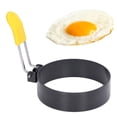 thumbnail image 3 of Round Egg Rings, Egg Cooking  Non Stick Stainless Steel Multi Function With Foldable Handle For Restaurants For Kitchens For Hotels, 3 of 8